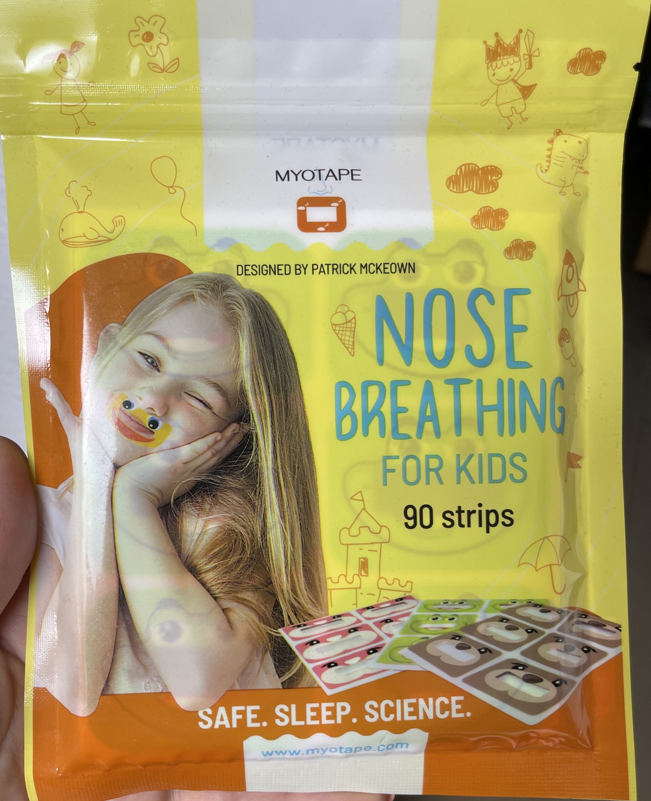 MYOTAPE - NOSE BREATHING STRIPS FOR KIDS - ORRLÉGZÉST TÁMOGATÓ SZÁJTAPASZ, 90 DB, GYERMEK MÉRET
